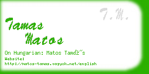 tamas matos business card